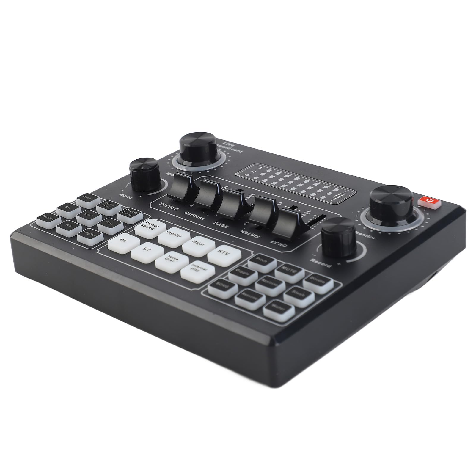 SEAFRONT Tarjeta de Sonido Inteligente y Kit de Micrófono, Micrófono de Suspensión de Acero ABS con Chip de Audio DSP, Admite Canto en Vivo y Monitoreo en Tiempo Real para Podcasters Streamers (BLACK)