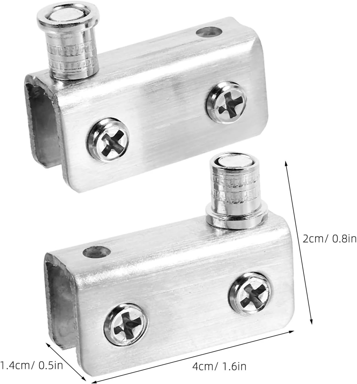 Frame Concealed Cabinet Door Hinge 4pcs Glass Door Shower Pivot Hinge Frameless Metal