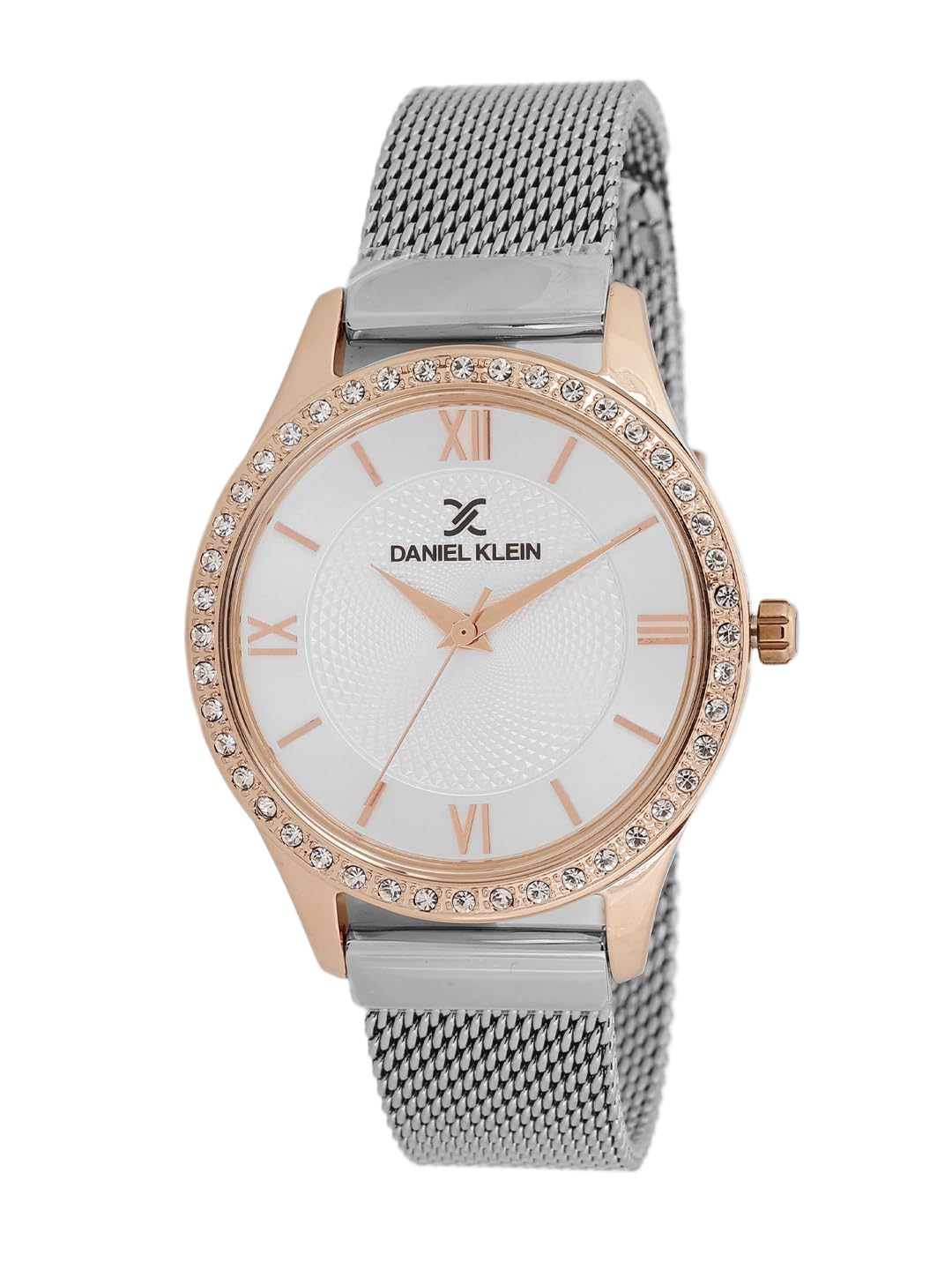 Daniel Klein Women's Analog Quartz Watch | Silver Sunray Dial | Two-Tone Stainless Steel Bracelet | Gold & Silver Finish| DK.1.12924-5-image-43
