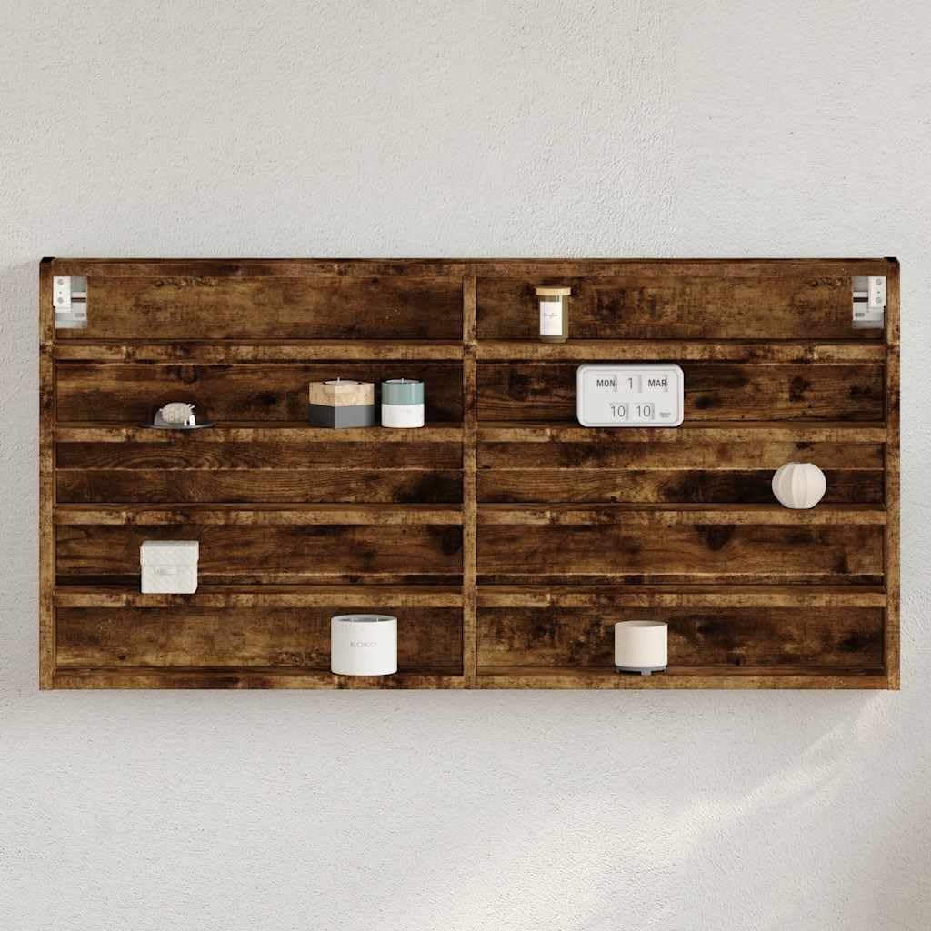 Armadietto Vetrina VidaXL Bianco 80x8,5x58cm - 12 Ripiani In Legno Multistrato - Foto 2