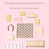 Vista 6 de Spilay Kit de muebles de madera en miniatura para casa de muñecas, modelo de caja de madera hecha a mano con cubierta antipolvo y LED, escala 124