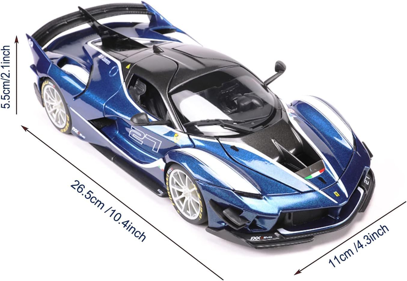 Ferrari FXX K Evo - 1:18 静的ダイキャスト合金モデルカー(2023年特別版) &ndash; 詳細なインテリア&amp;