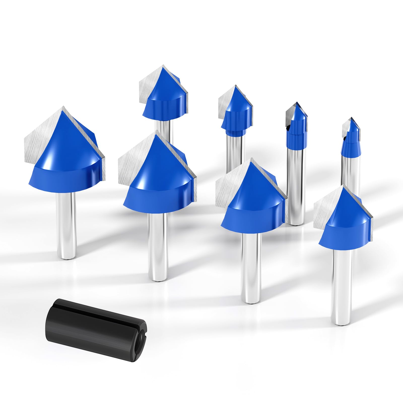 V Groove Router Bits - 8 Sizes for Woodworking & CNC -8