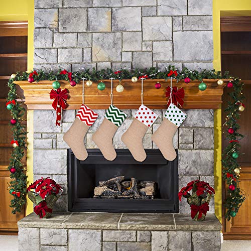 Sunshane Christmas Stocking Holders Mantel Hooks Hanger Christmas Safety Hang Grip Stockings Clip For Christmas Party Decoration, Silver (4) #TOP4