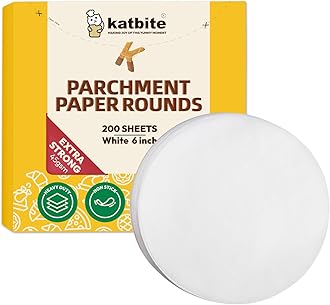 Heavy Duty Greaseproof Paper Sheets,200pcs 6 Inch Baking Paper Rounds Non Stick Baking Parchement Paper,Used for Cake Cooking,Patty Separating