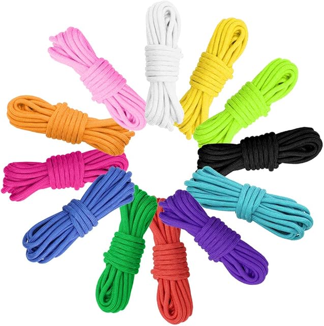 Paracord Cord 550 Multifunction Paracord Ropes 12 Colors 10 Feet Tent Rope Parachute Cord Outdoor Survival Rope Making Lanyards,Keychain,Carabiner,Dog Collar,Survival Camping Climbing