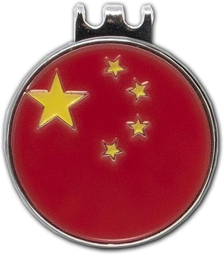 Miniatura 2 de DA VINCI Clip magnético para sombrero de golf con marcador de pelota de golf de metal de 1 pulgada en relieve de la bandera de los países
