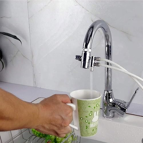 Miniatura 6 de Válvula desviadora de grifo con rosca hembra aireador M22, adaptador de grifo para tubo RO de 38 pulgadas, conector de grifo para desviación de agua