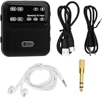 Fabater Receptor Transmissor Bluetooth 5.4 para TV para Fones de Ouvido Sem Fio, Adaptador de áudio Multifuncional Sem Fio Com Display LED, AUX, MIC, Entrada BT, Saída AUX