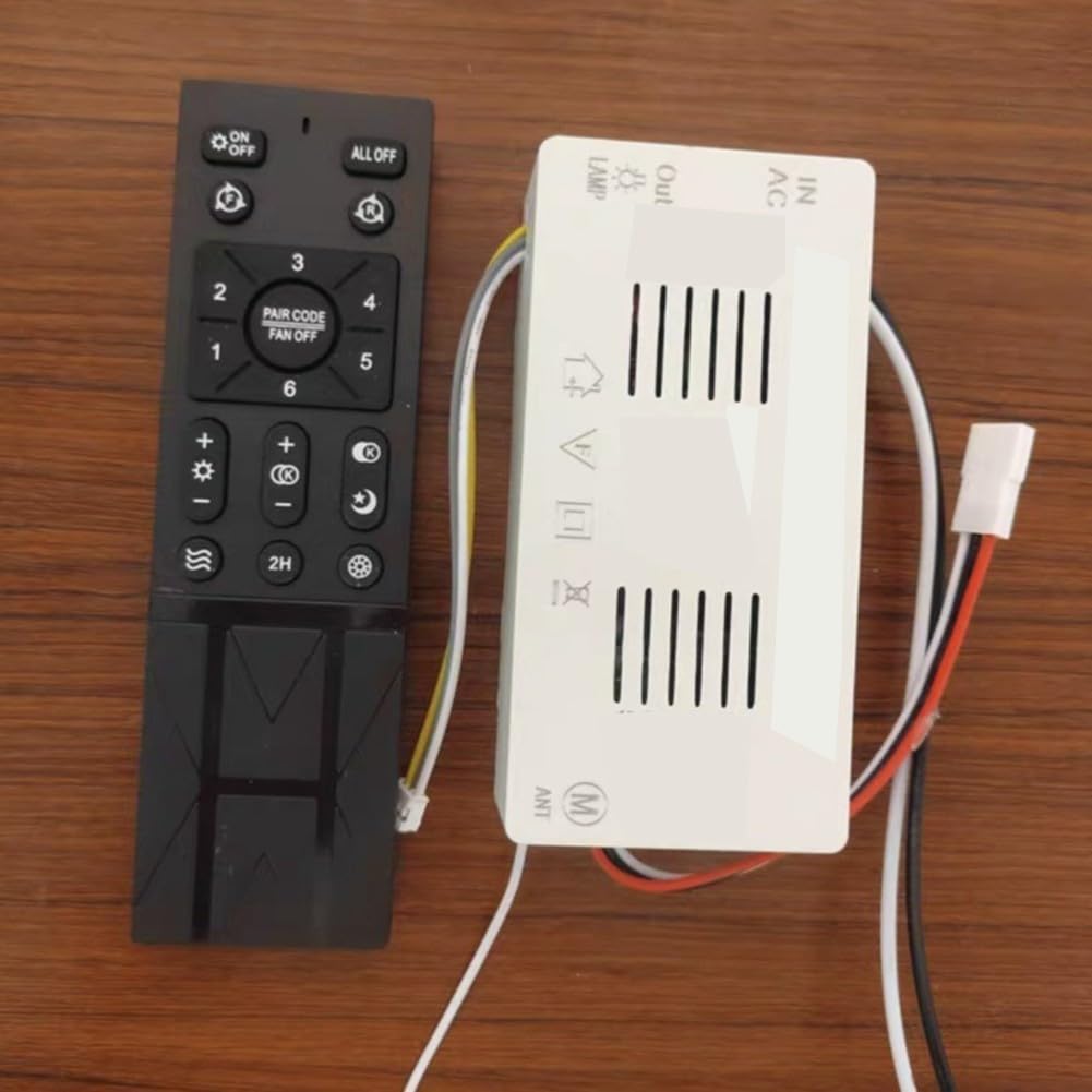 1 set di kit di controllo remoto per ventilatore da soffitto, accessori driver controller dimmerabile, controllo di frequenza variabile, 6 impostazioni di velocità