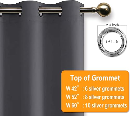 Miniatura 6 de Hiasan Cortinas opacas para dormitorio, aislamiento térmico, bloqueo de luz, paneles de cortina para ventana que reducen el ruido, alzapaños