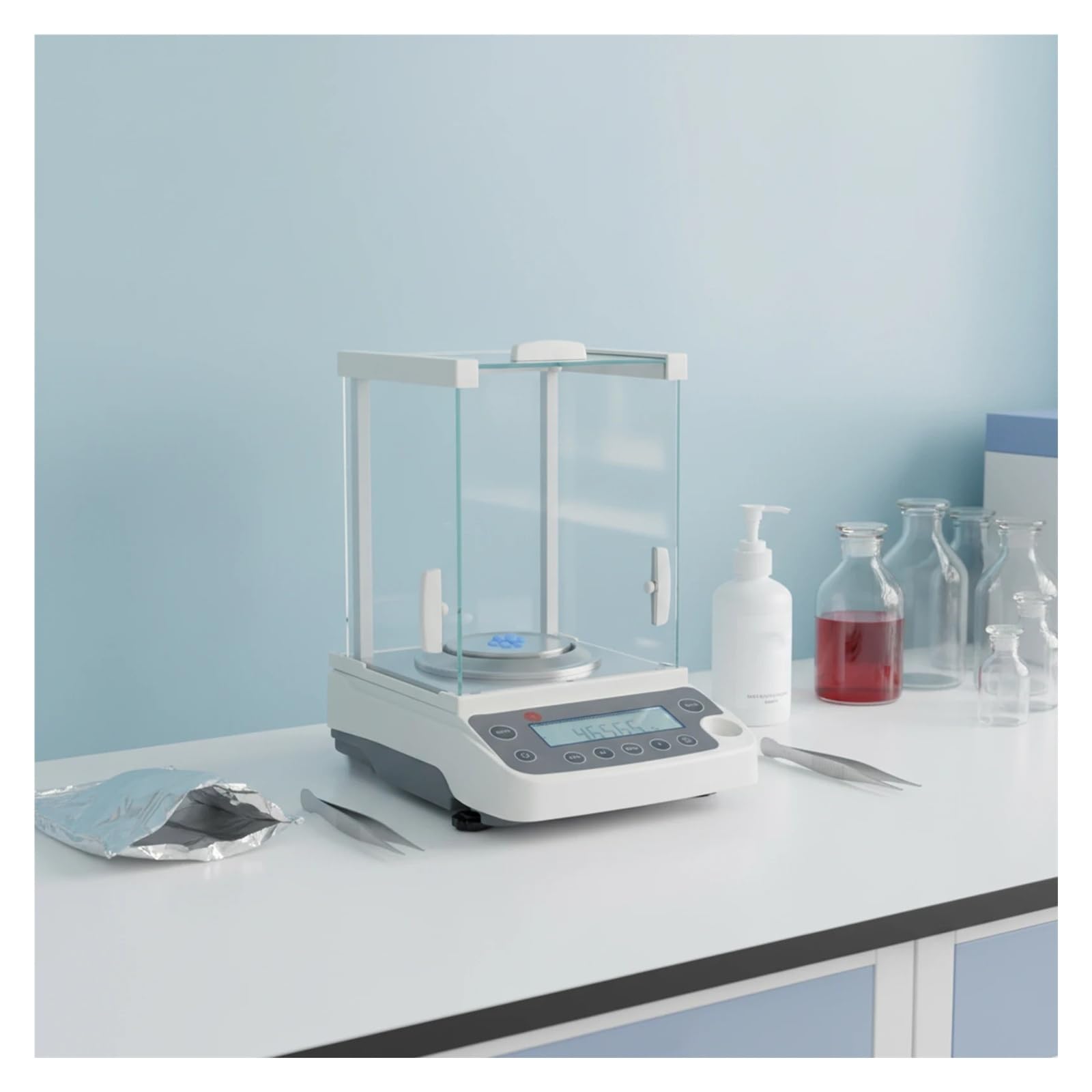 Bilancia analitica digitale 0,0001 g Precisione 120 g Bilancia da laboratorio Conteggio densità percentuale con parabrezza e USB RS232 Utilizzo multifunzione