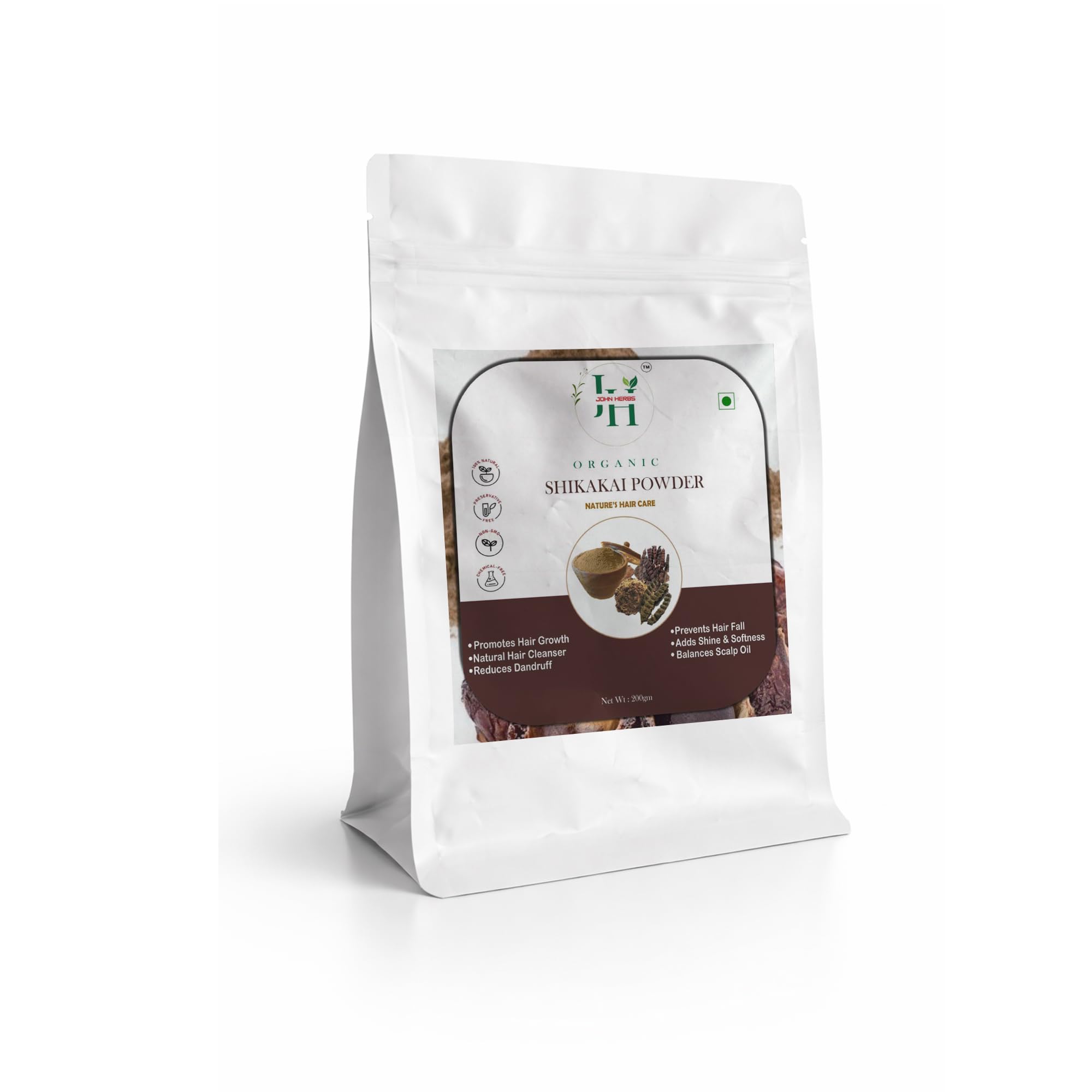 JOHN HERBS Organic Shikakai Powder for Hair Care – 100% Natural Hair Cleanser | Promotes Hair Growth, Reduces Dandruff & Hair Fall | Adds Shine & Softness-image-6