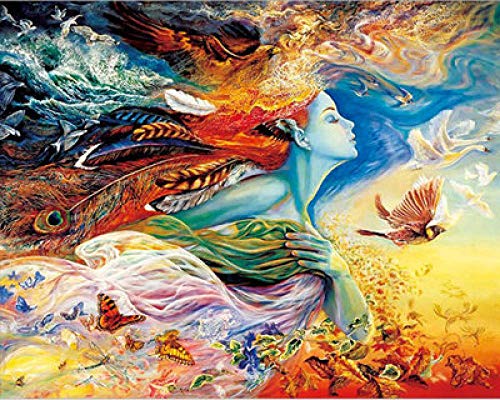 Peinture diamant 5D cadeau créatif idéal broderie fée papillon 40x55 cm