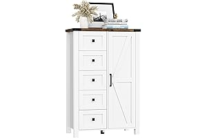 Farmhouse Armoire Dresser for Rustic Storage and Display