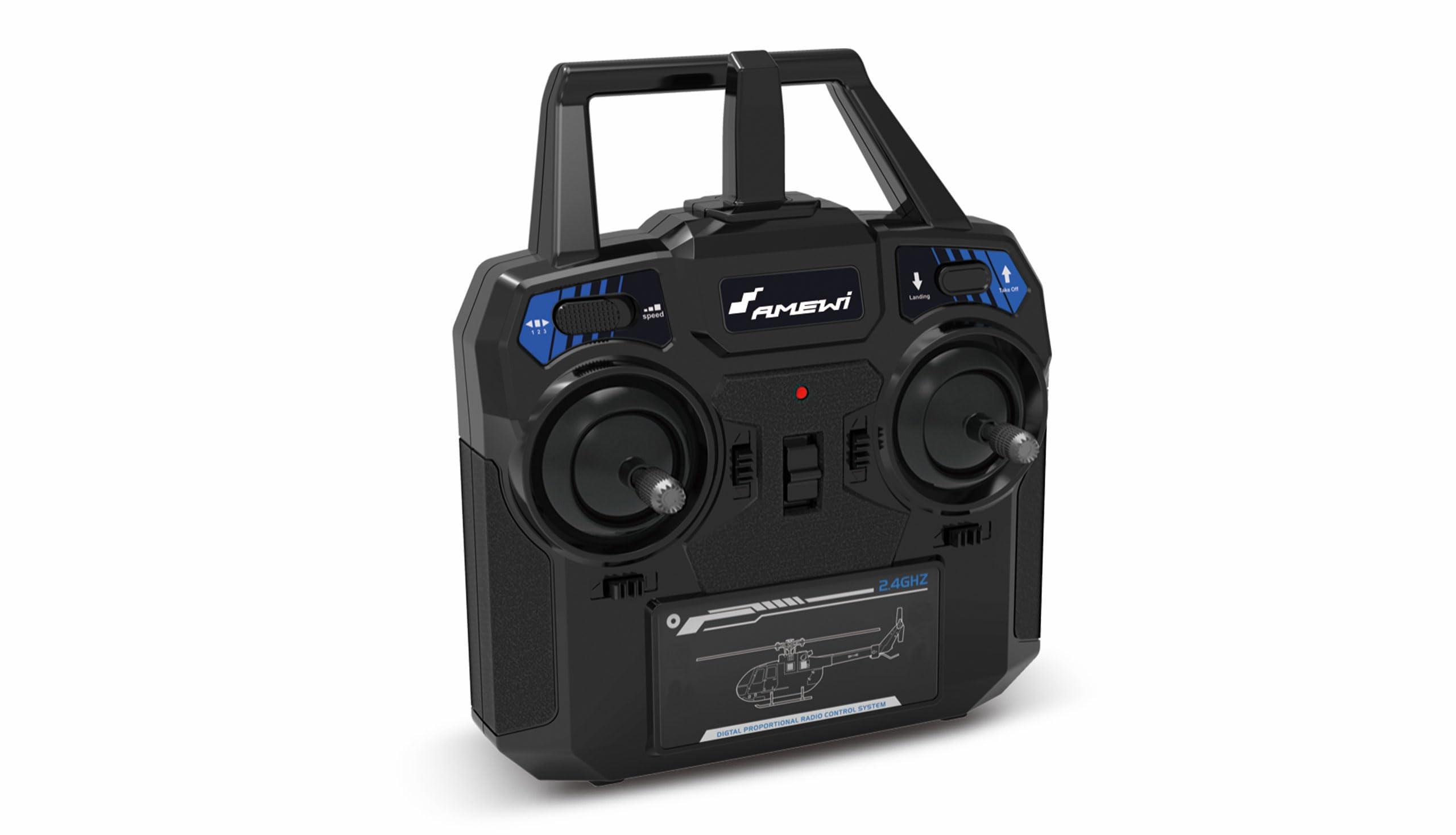 Amewi AFX4 R3D Elicottero singolo a 4 canali, 6G, con funzione rullo 3D, avvio automatico e autolanding RTF RC telecomandati