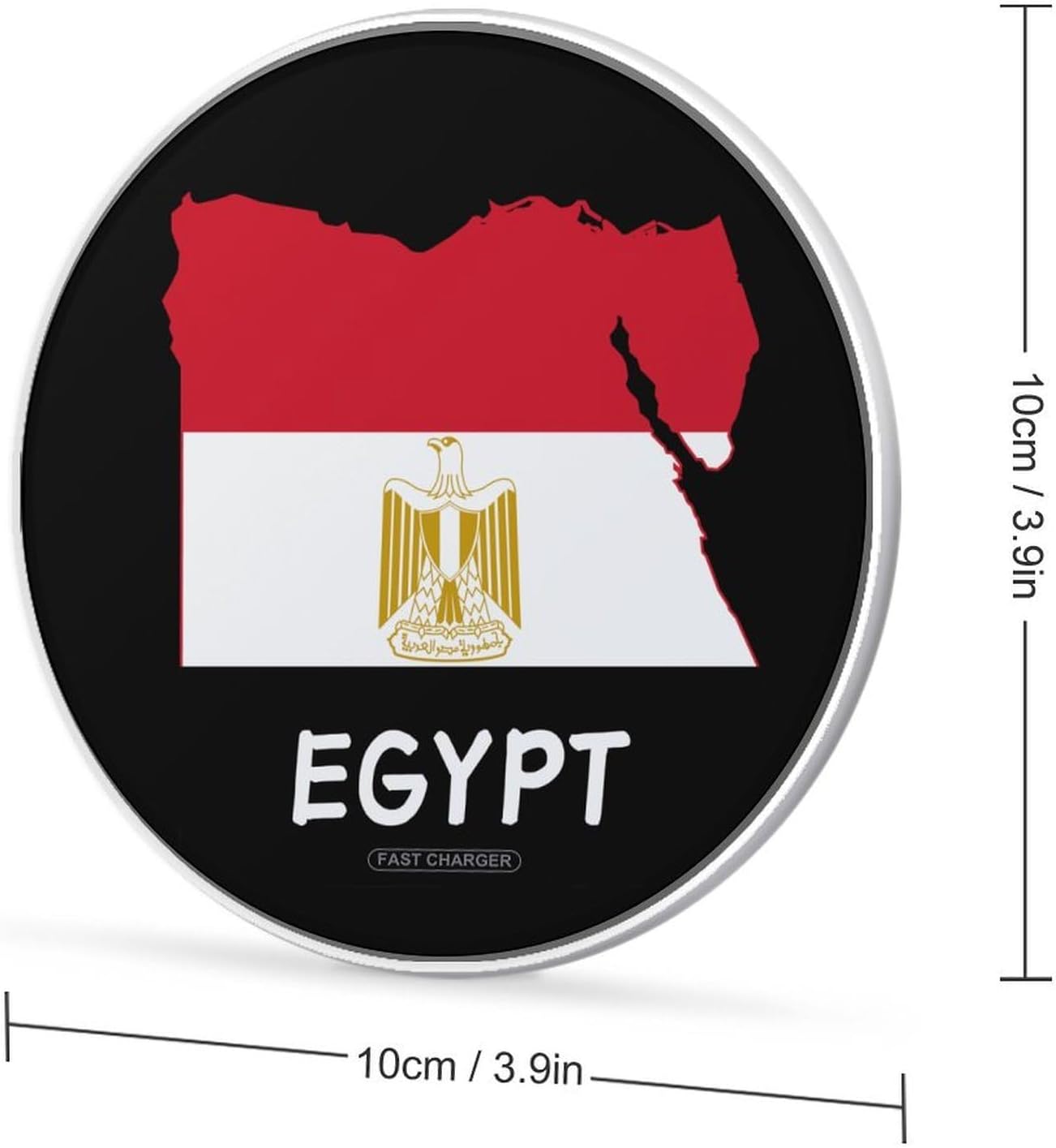 Egypt Map Flag Slim 10W Fast Charging Pad image 2