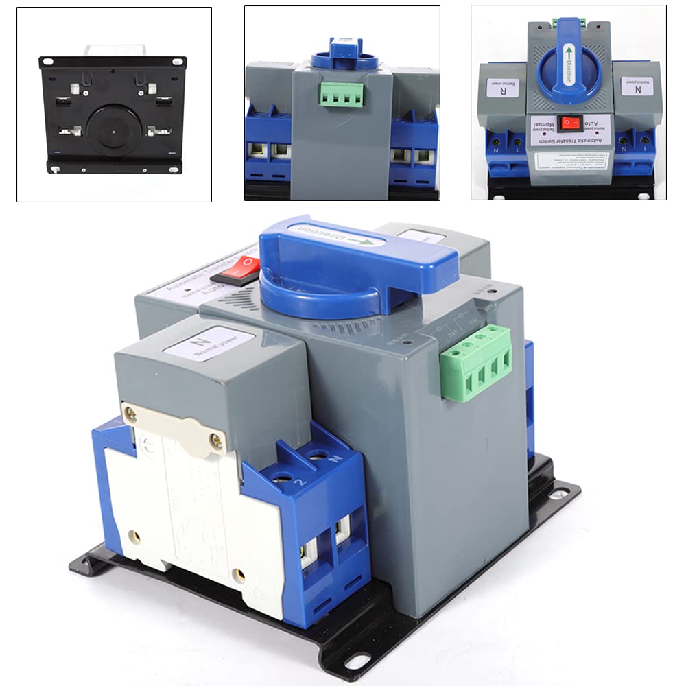 Commutateur de transfert automatique 2P 220V 63A interrupteur manuel de secours