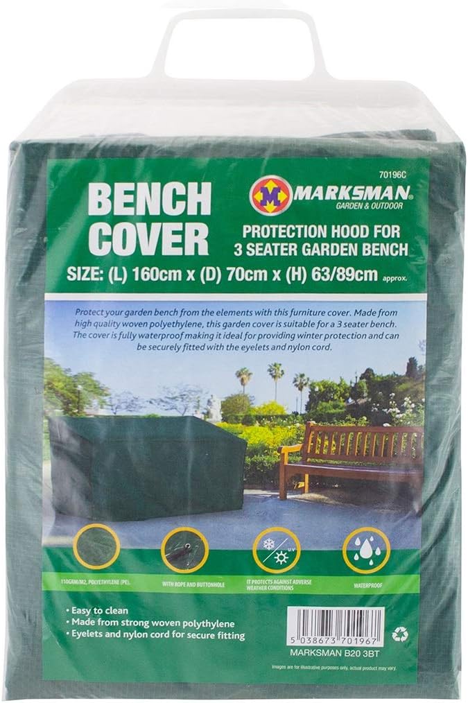 Marksman Garden Bench Cover 160cm x 70cm x 63/89cm Garden Outddor ...