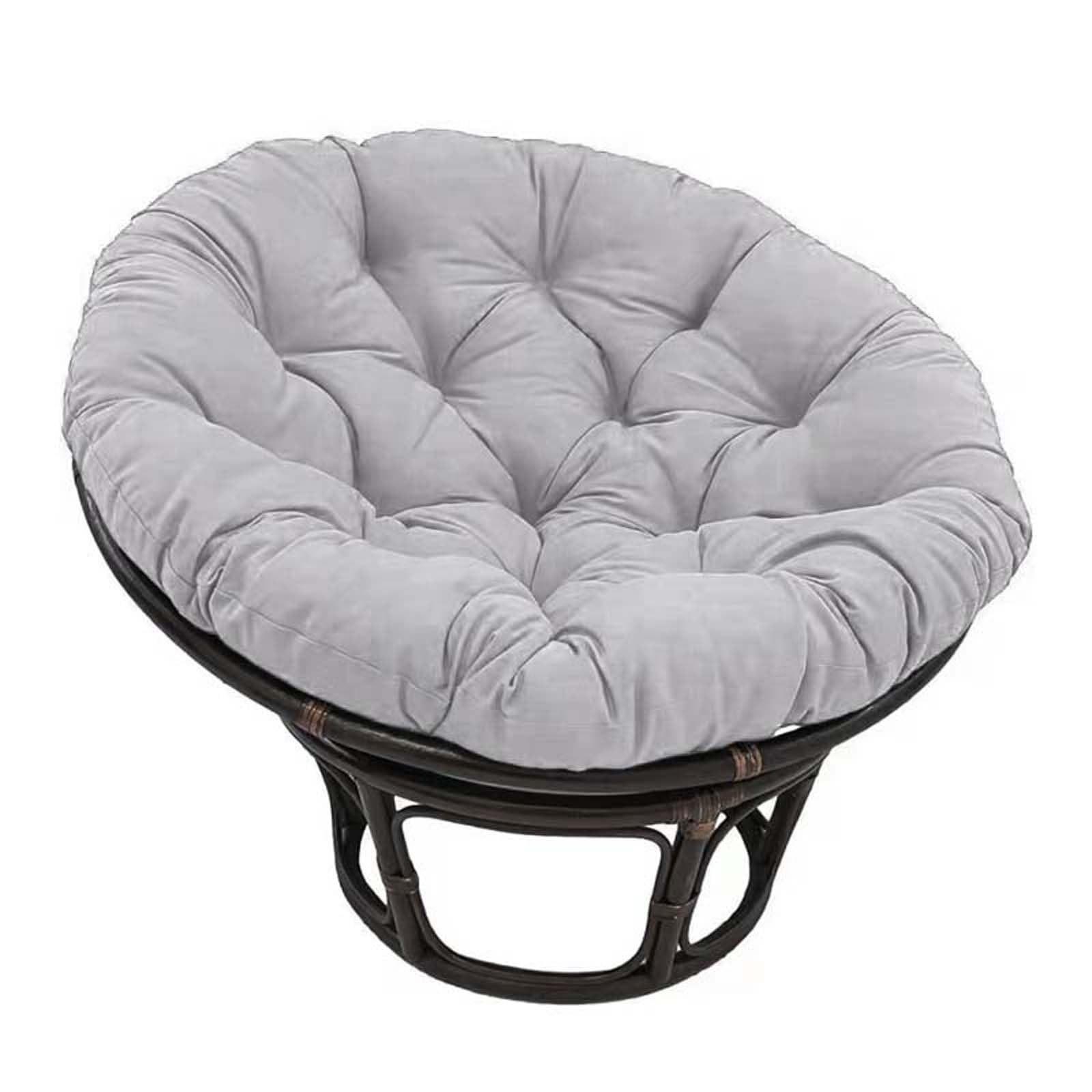 LUYAYW Hanging Basket Seat Cushion - Thick Leisure Hanging Basket Chair Cushion, Washable Round Patio Seat Cushion for Indoor Outdoor Swing Chair Office Rocking Chair(Light gray,100 * 100cm)