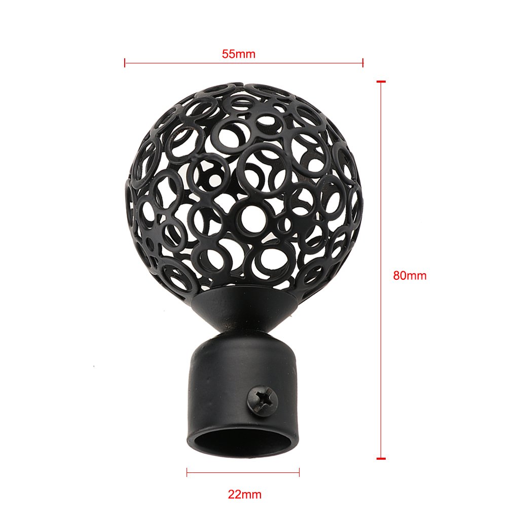 Embouts de tringle décoratifs de 22 mm pour tringles à draperie, accessoires de traitement de fenêtre élégants, parfaits pour rideaux et stores