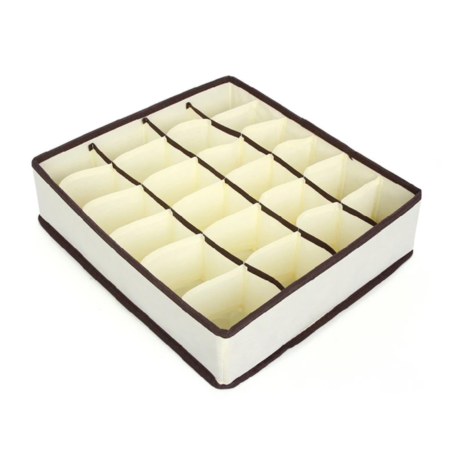 LuoAXINN Underwear Organizer Organizer For Underwear Socks Bra Pants Foldable Case(Beige 24 grid)