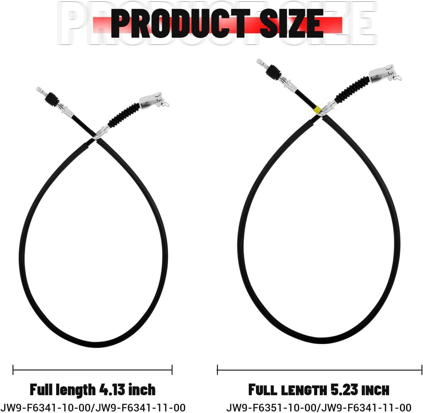 3 PCS Dual Brake Cable Kit, Stainless Steel Core Cable Applicable to Yamaha Ydre/Drive Electric Golf Cart 2014-2020 OEM#JW9-F6341-10-00/JW9-F6341-11-00, JW9-F6351-10-00/JW9-F6351-11-00