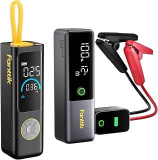 Fanttik X9 APEX Portable Air Compressor for Car Tires and Potent T10 1800A Portable Jump Starter