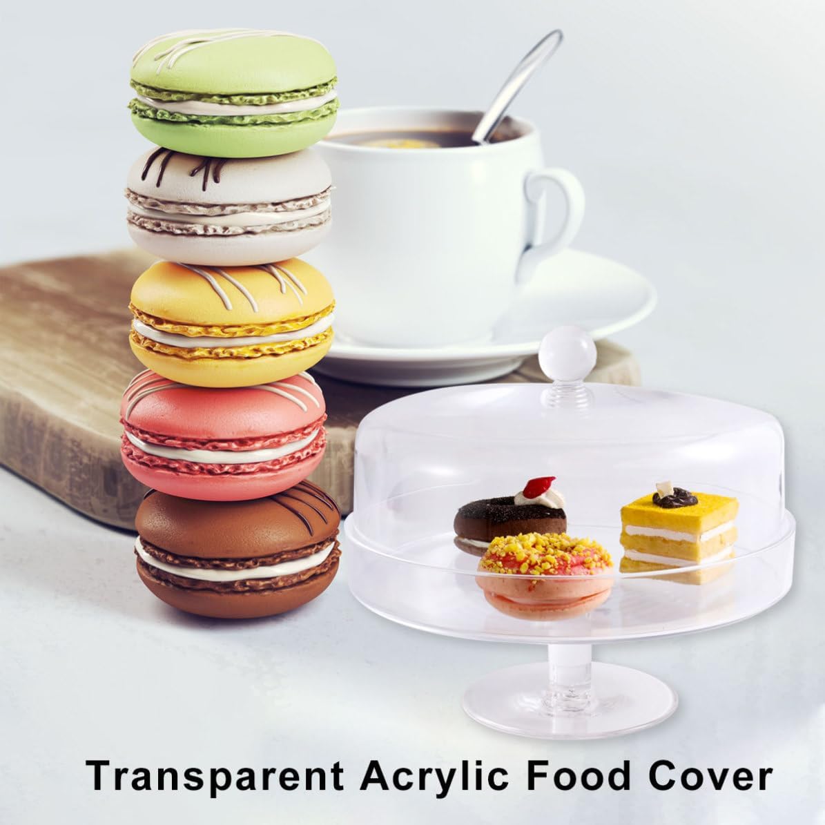 Acrylic Arched Food Cover for Cake and Salad Easy to Use and Heat Concentrating Food Cover Suitable for Indoor and Outdoor Use