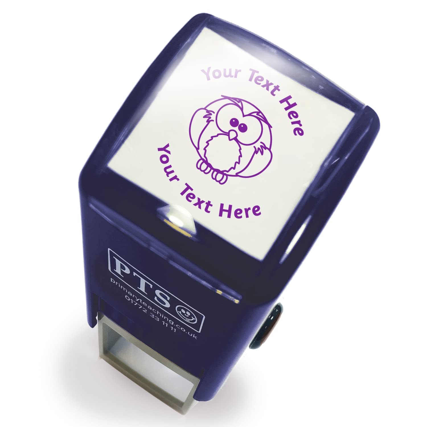 Personalised Wise Owl School Teachers Reward Feedback Marking Stamper Stamp 25mm Primary Teaching Services (Purple)