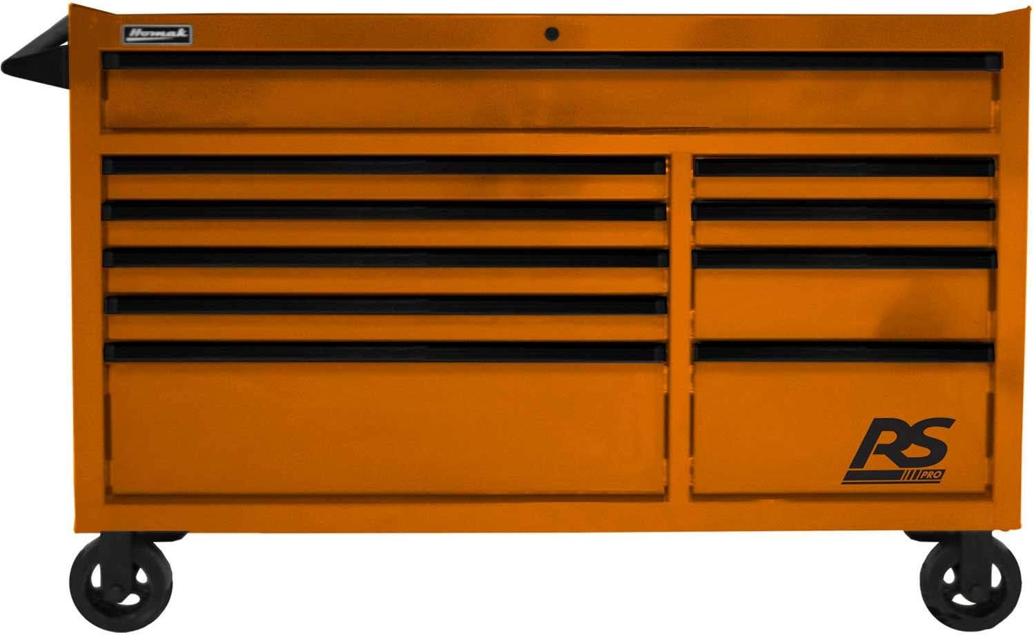 Homak RS Pro, 54in. 10 Drawer Rolling Cabinet Cart 39in. x 54in., Model# OG04054010