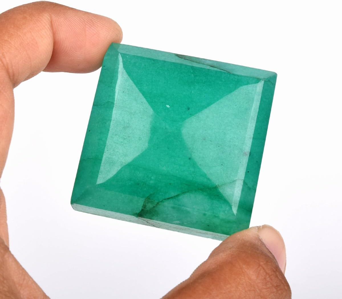 GEMHUB Green Emerald 300.50 Carats. Colombian Fine Emerald Cut Loose Gemstones For Jewelry Making image 2