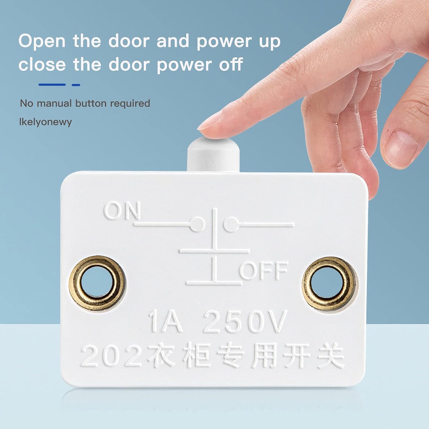 Cabinet Wardrobe and Refrigerator Door Light Control Switch (White, Pack of 4) | Automatic Door-Activated Light Switch for Cabinets, Wardrobes, and Refrigerators — Amazon image 4