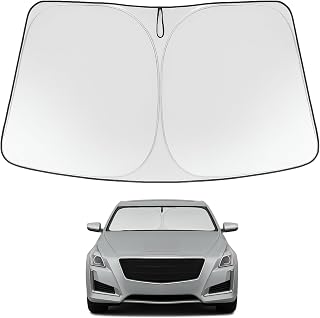 Windshield Sun Shade for 2014-2019 Cadillac CTS Foldable Front Sunshade Protector Sun Visor Blocks UV Rays Keep Car Cooler