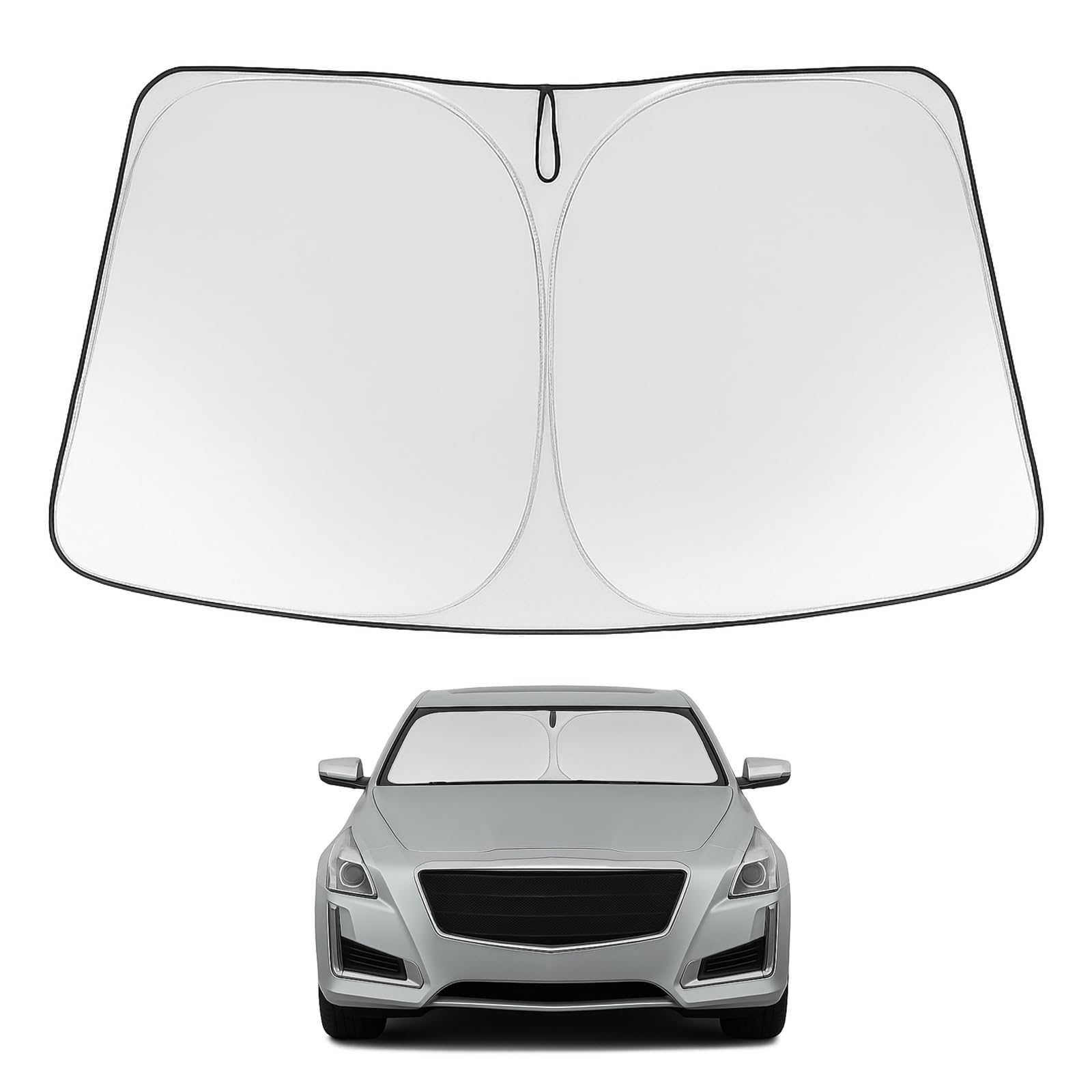 Proadsy Custom Fit 2014-2019 Cadillac CTS Windshield Sun Shade, Blocks Heat