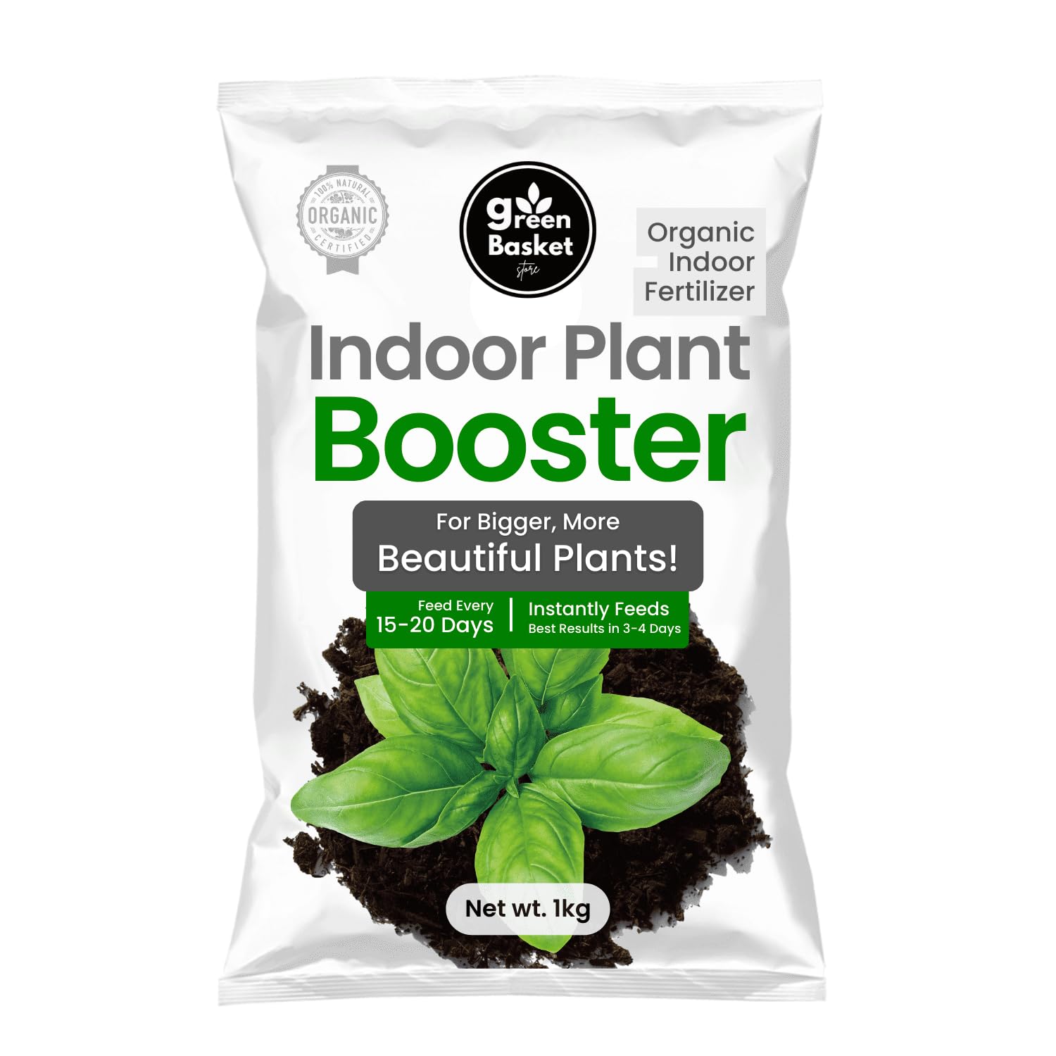 GreenBasketStore Indoor Plant Booster - 1kg | Organic Fertilizer for Plant Growth | Plant Booster Fertilizer | For More Green and Bigger leaves (B0CN2LQZLF) Amazon Price History, Amazon Price Tracker