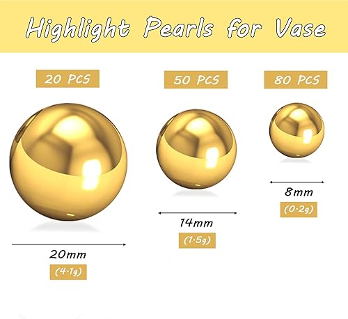 Miniatura 10 de Cusmation 110 piezas de relleno de jarrón de Navidad y 800 cuentas de agua de relleno de jarrón de Navidad, velas flotantes, relleno de jarrón de