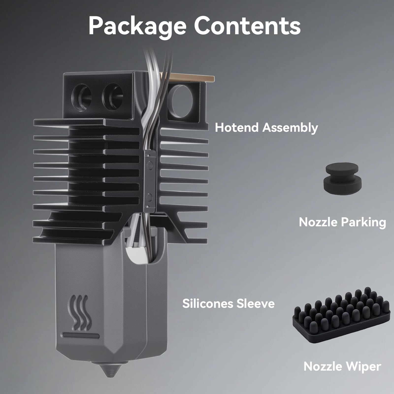 4 sztuki U1 Hotend 0,4 mm dysza ze stali hartowanej, kompatybilna z drukarką 3D Snapmaker U1, Hotend z ceramicznym ekstruderem do szybkiego nagrzewania, zestaw zamienny ze szczotką do dyszy