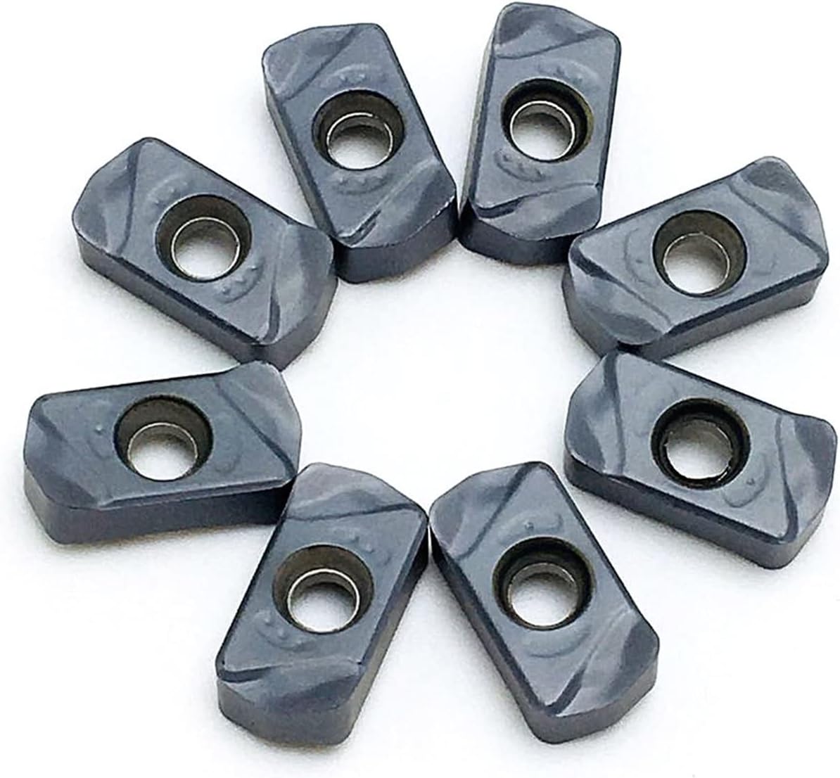 Carbide Milling Cutter 10 Pieces Of Turning Insert LNMU0303ZER MJ AH130/AH725 Carbide Double-sided Fast Feed Cutting Insert LNMU 0303 (Angle : 10pcs, Color : LNMU0303ZER MJ AH725)