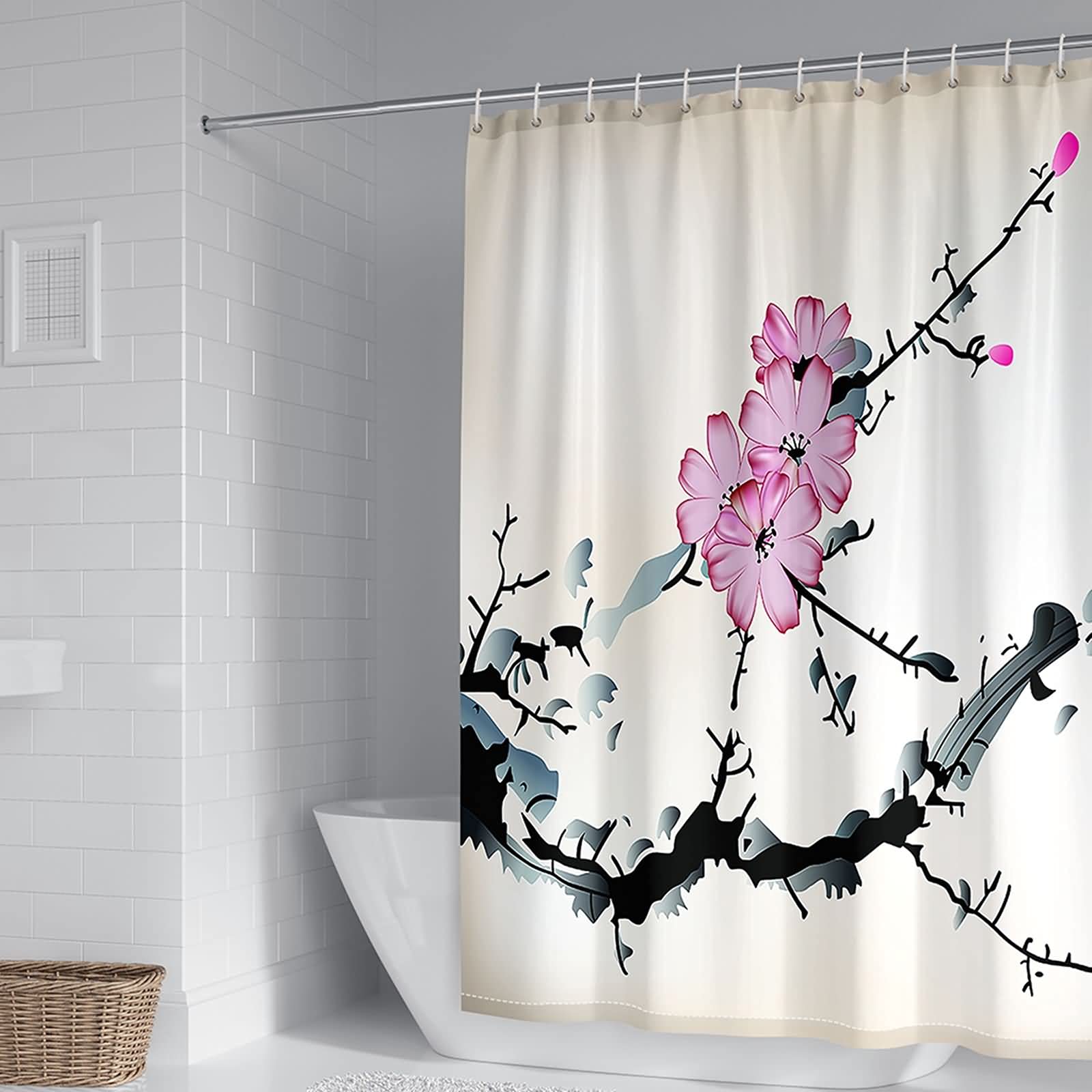 Rideau de douche polyester anti-moisissure pour garder une salle de bain propre