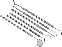 Vista 3 de Herramientas dentales, paquete de 6 herramientas de limpieza de dientes mejoradas de acero inoxidable Dental Scaler Pick Herramientas Set