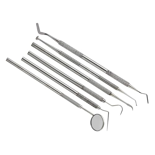 Miniatura 3 de Herramientas dentales, paquete de 6 herramientas de limpieza de dientes mejoradas de acero inoxidable Dental Scaler Pick Herramientas Set de