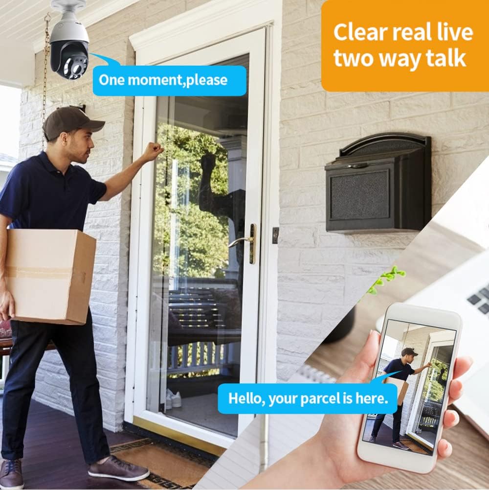 Eversecu camera enabling clear two-way communication between a person at the door and a smartphone user