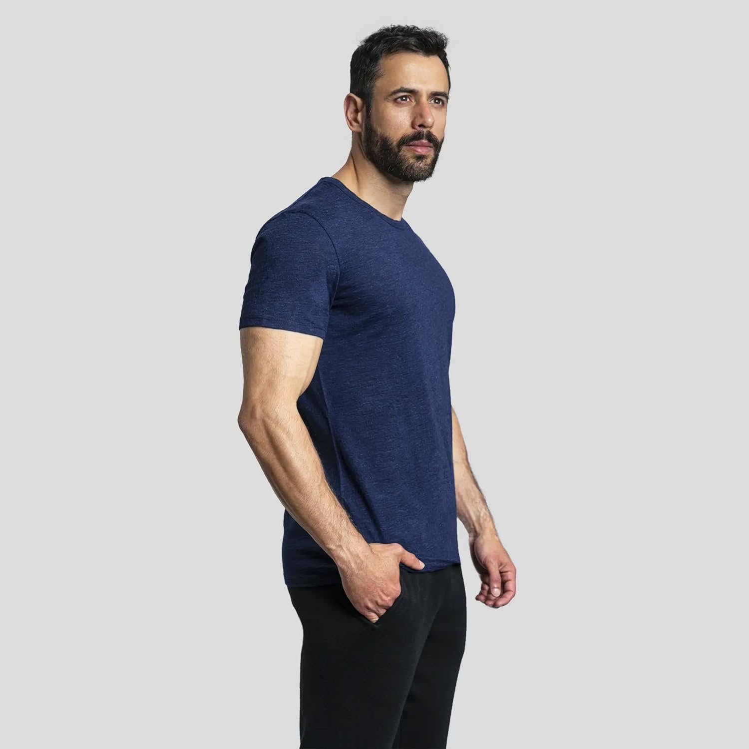 Lightweight Alpaca Wool Crew Neck T-Shirt for Men by Arms of Andes - Image 6