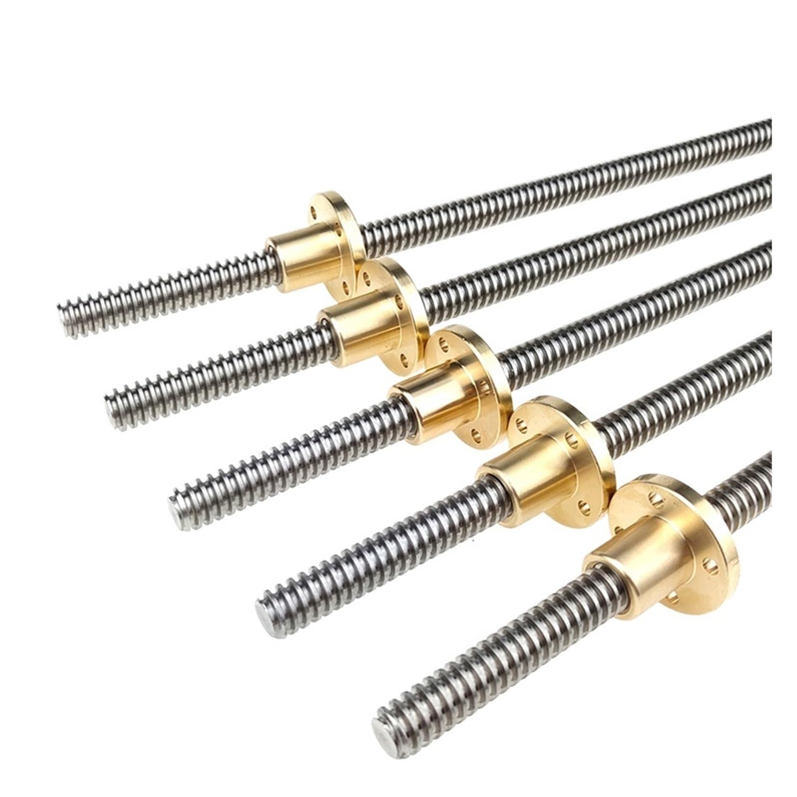 Metal Ball Screw nut T12 Lead Screw Length 100mm-600mm Picth 2mm Lead 14mm Trapezoidal Screw with Brass Nut(250mm)