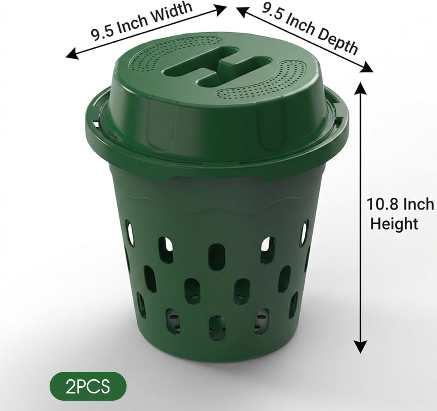 In Ground Worm Composter 12L Worm Composter for Garden Beds & Home Use Vermicomposting Bin for Beginners Green