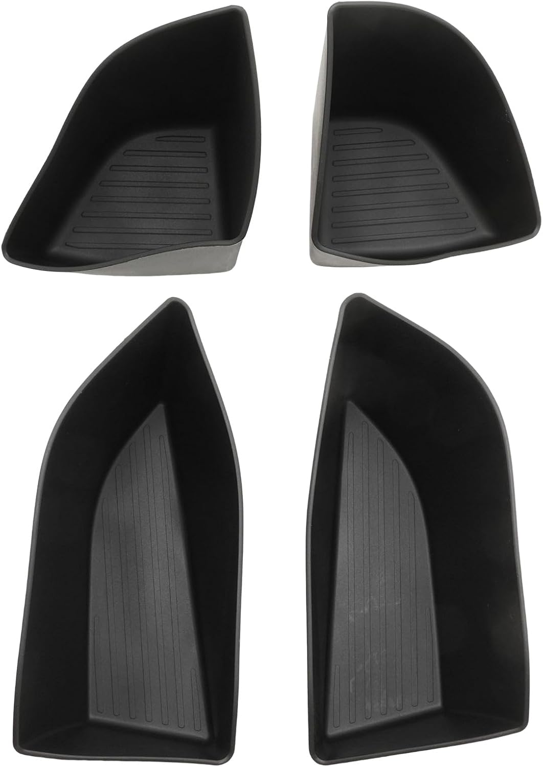 MDEOOSKY 4Pcs Rear Door Side Organizer, TPE Rear Car Door Slot Tray Organizer Black, Replacement for BMW X5 2019-2025