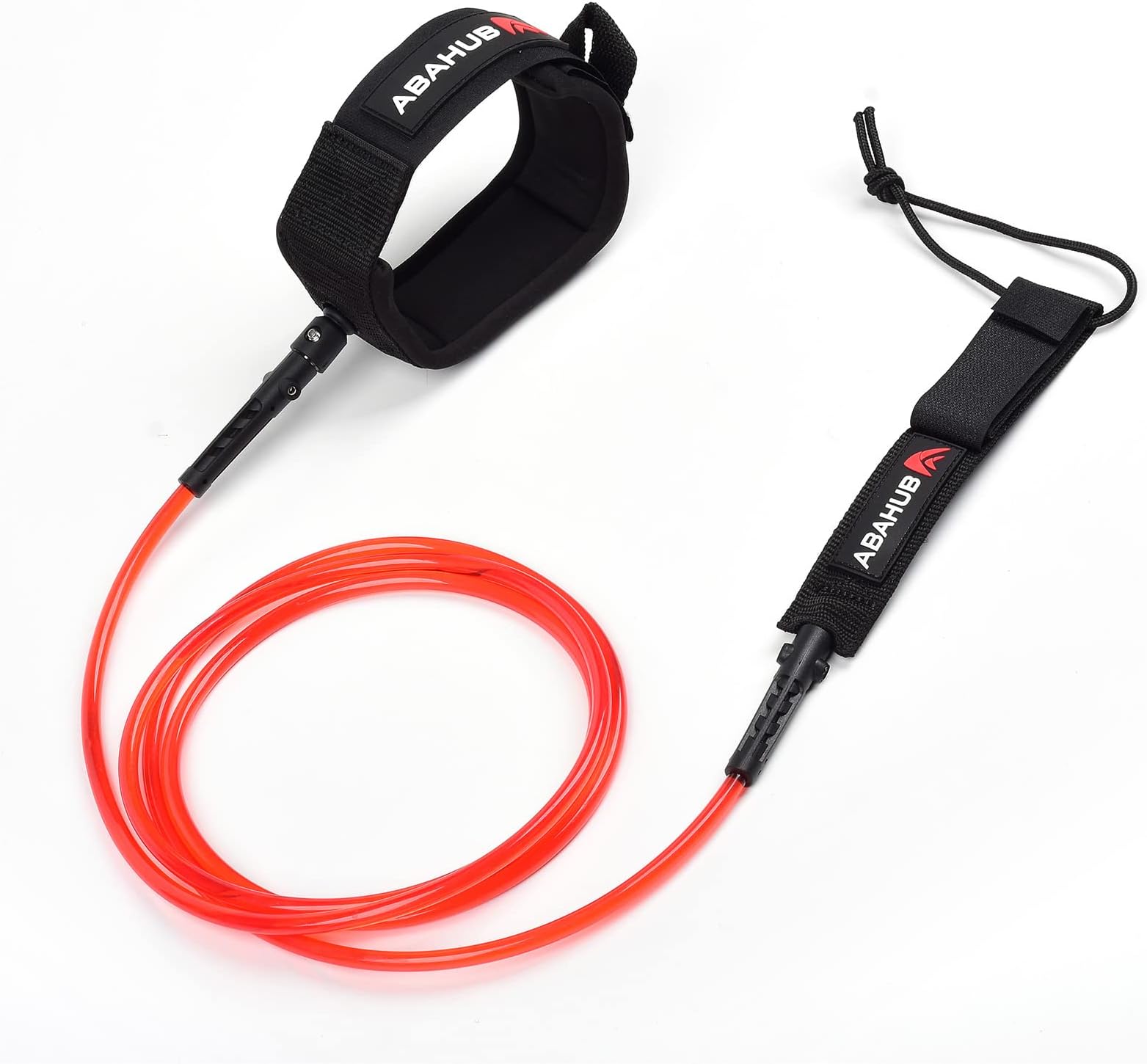 Abahub Premium Surfboard Leash, 6/7/8/9/10 ft, Straight Surf Board Leashes, 6/7mm Legrope Strap for Shortboard, Longboard