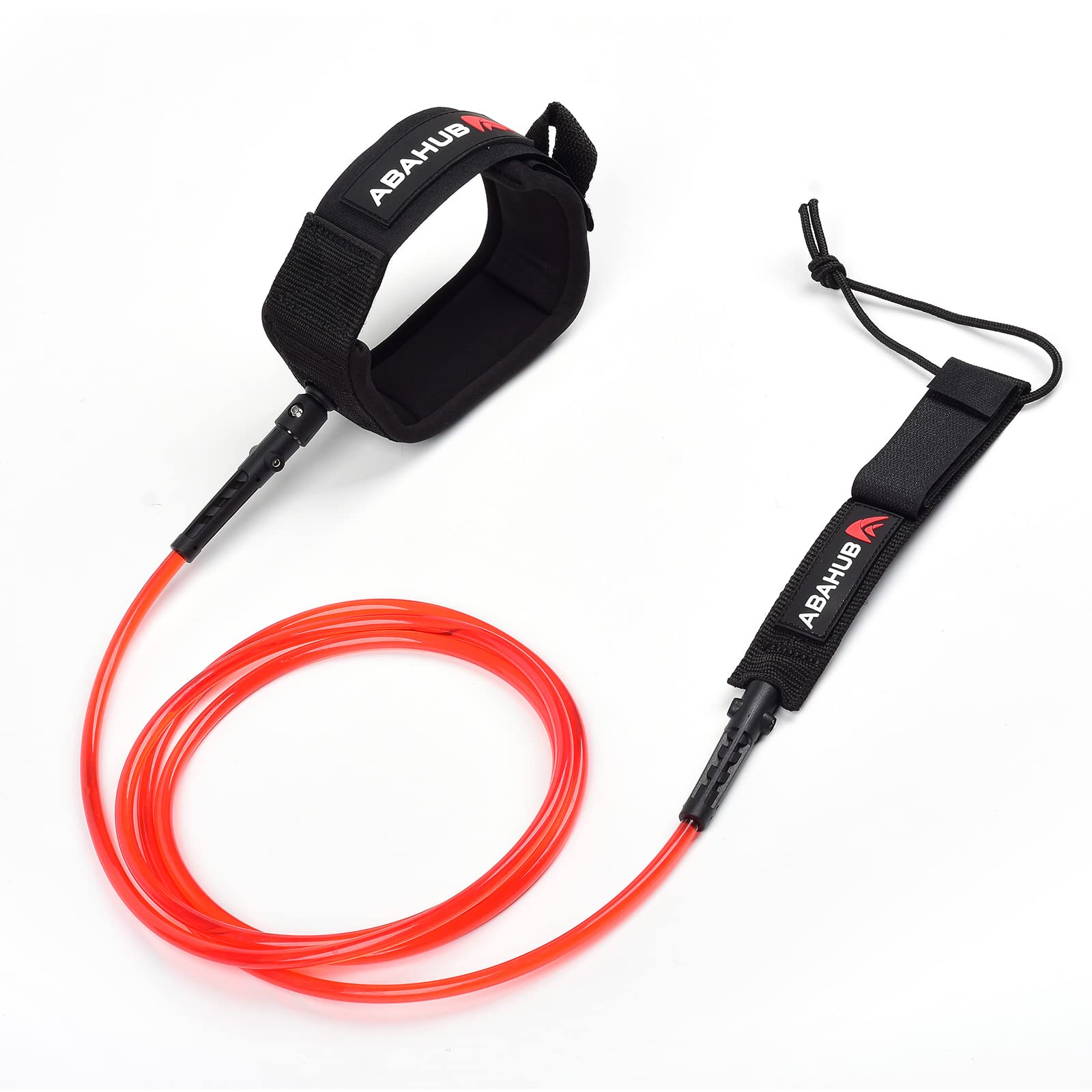 Abahub Premium Surfboard Leash, 6/7/8/9/10 ft, Straight Surf Board Leashes, 6/7mm Legrope Strap for Shortboard, Longboard
