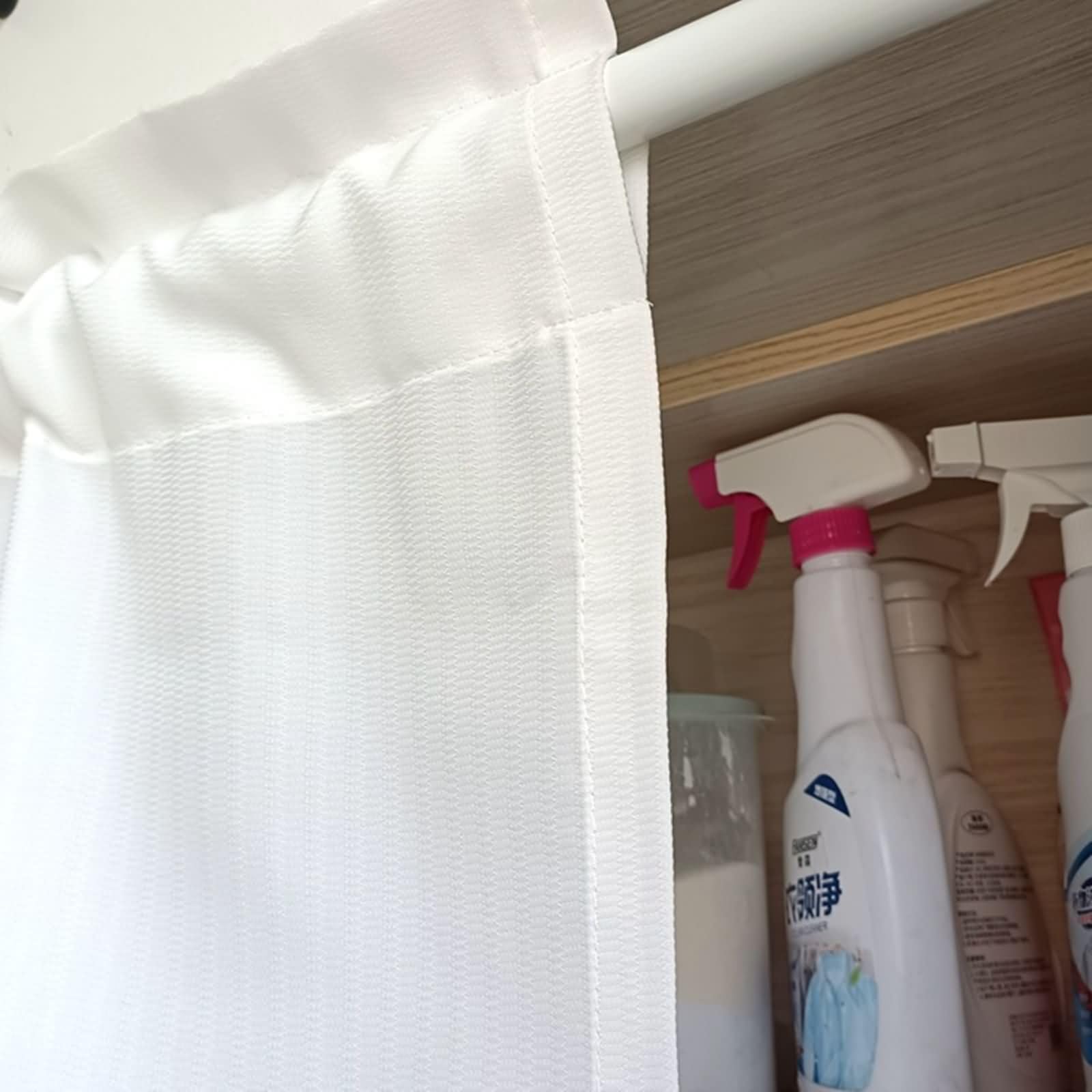 Zasłony łazienkowe, 1 sztuka, krótkie, szerokość 220 cm, torba na